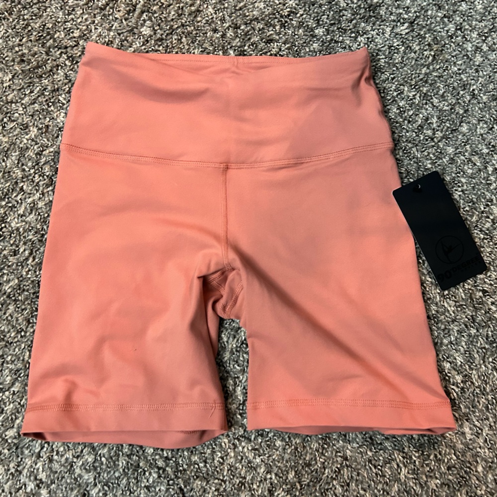 Small High Rise Marsala 90 Degree Running Shorts